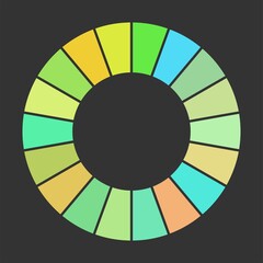 pie charts vector colorful info template.18 pieces.