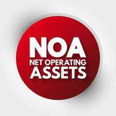 NOA - Net Operating Assets acronym, business concept background