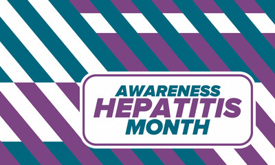 Hepatitis Awareness Month in May. Annual campaign in United States. Viral infection, liver problem. Hepatitis testing day. Control and protection. Prevention campaign. Medical healthcare vector design