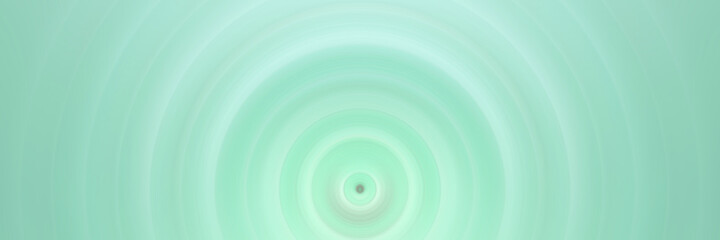 Abstract round green background. Circles from the center point. Image of diverging circles. Rotation that creates circles.