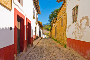 Mexican style neigbourhood in San Sebastian, Mexico