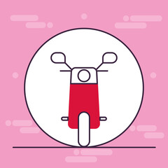 red motorbike design