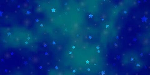 Naklejka na ściany i meble Light BLUE vector texture with beautiful stars.