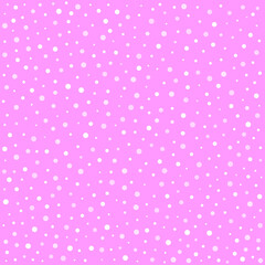 White dots on pink background, seamless pattern vector for fashion, fabric, wallpaper and all prints