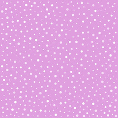 Seamless vector with white dots, illustration on purple background, pattern for fabric, wallpaper and all prints