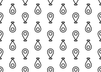 Location icon. Seamless background. For packaging design.