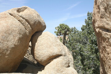 Interesting Rock and Boulder Formations in Joshua Tree National Park, California