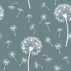 Seamless pattern from dandelions. For wrapping paper, design and decoration.
