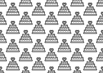 The wedding cake. Seamless background. For the design of gift paper.