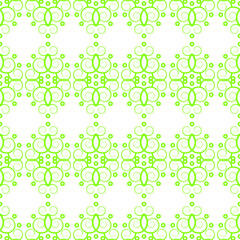 Abstract Seamless Pattern Green Doodle Background Vector