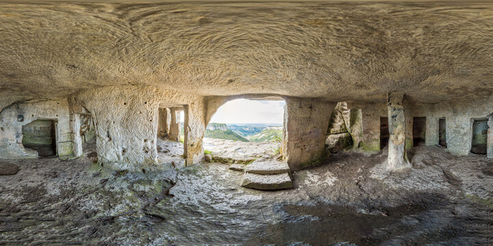 Mangup Kale, Famous cave city Mangup-Kale, near the city of Bakhchisaray, Crimea. Panoramic view