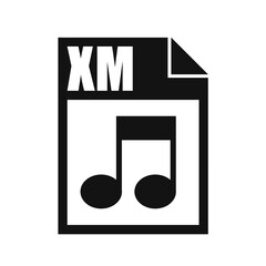 XM File Icon, Flat Design Style