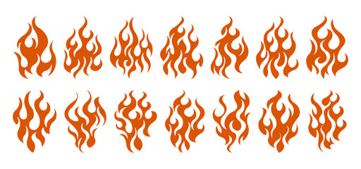 Bonfire icon set