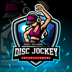 Disc jockey mascot. esport logo design