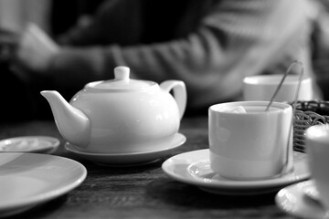 teapot and cup