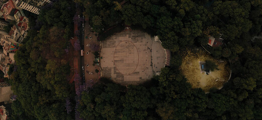 Vista aérea del Parque México, CDMX