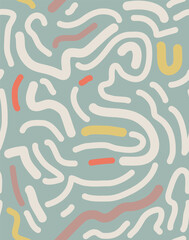 Abstract Minimal Stripes Trendy Pastel Seamless Pattern