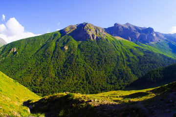 View of the Chegem gorge from the Abai-Su waterfall