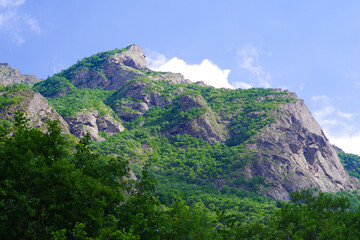 Mountain rocky peaks in the Cherek gorge