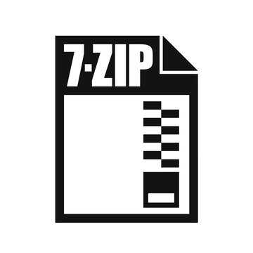 7-ZIP File Icon, Flat Design Style