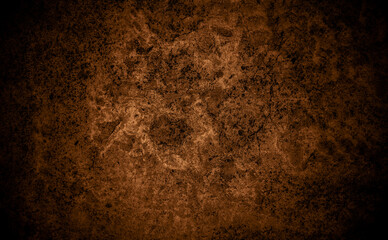 Old wall texture cement black brown background abstract dark color design are light with white gradient background.