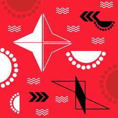 Background with trendy geometry design. Applicable for covers, voucher, posters, flyers and banner designs. Neo geometric.