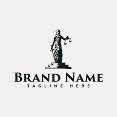 bw lady justice logo vector