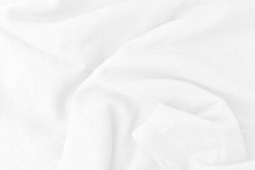 Texture white cotton fabric has a wavy fold for the design backdrop.