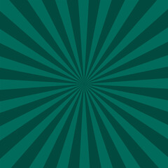 Abstract bottle green rays background. 2D Illustration