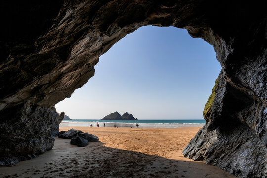 Gull Rocks from Holywell Cave