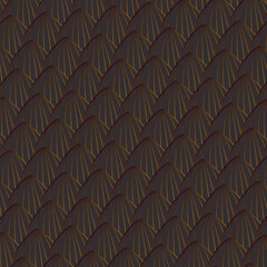 Brown and gold wave pattern (seamlessly tiling).Seamless vector pattern can be used for wallpaper, pattern fills, web page background, surface textures. Gorgeous seamless wave background