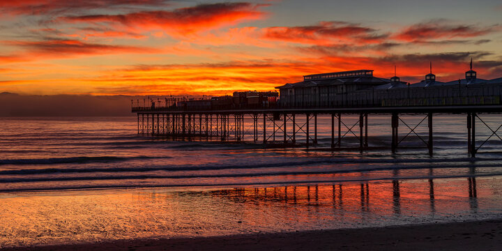 Fiery Sunrise at Paignton Pier