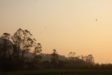 sunset in the mountains