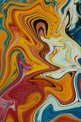 Liquid acrylic picture with artistic mixed paints. Fluid art texture. Abstract background with mixing paint effect. Can be used for wallpaper. Trendy designs colors. DIGITAL ART ILLUSTRATION