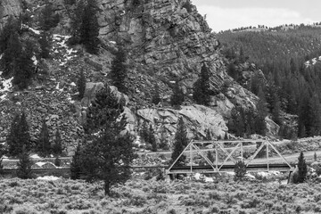 Rocky mountains train bridge 