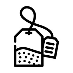 bag of tea line icon vector. bag of tea sign. isolated contour symbol black illustration