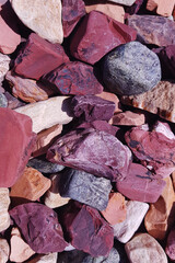 closeup of decorative rock texture. building materials for landscape design. natural stone background.