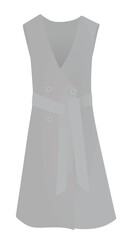 Grey elegant evening dress, vector