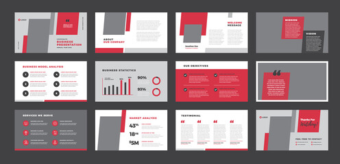 Business Presentation Brochure Guide Design or Pitch Deck Slide Template or Sales Guide Slider