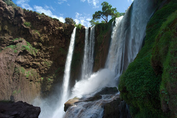 Obraz premium Gigantic Ouzoud Waterfalls in the Grand Atlas in Morocco