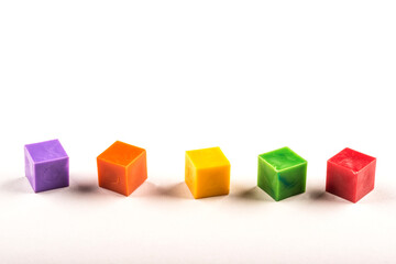 Obraz premium set of colored cubes