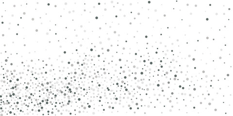 Silver confetti point on a white background.   Illustration of a drop of shiny particles. Decorative element. Element of design. Vector illustration, EPS 10.