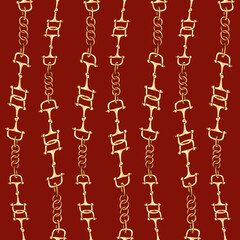 Seamless chain pattern, fabric print.