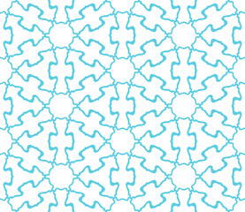 Abstract colorful thin line doodle flower seamless pattern. Floral motif background. Vector illustration. 