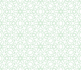 Abstract colorful thin line doodle flower seamless pattern. Floral motif background. Vector illustration. 