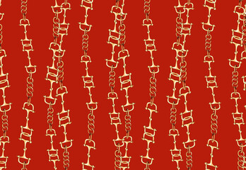 Seamless chain pattern, fabric print.