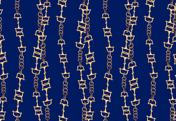 Seamless chain pattern, fabric print.