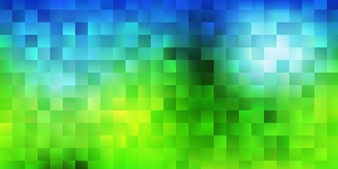 Light blue, yellow vector cover in square style.