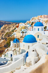 Oia in Santorini Island in Greece