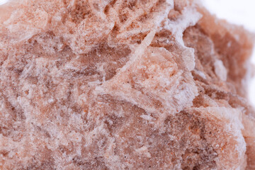 macro mineral-stone in the desert rose on a white background